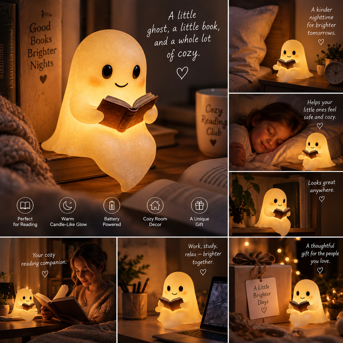 Reading Ghost Night Light
