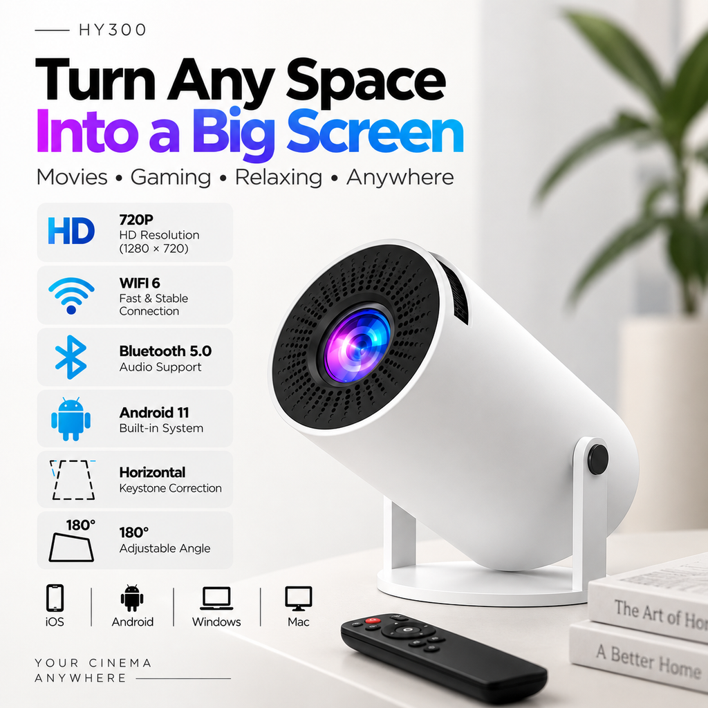 HY300 Smart Mini Projector